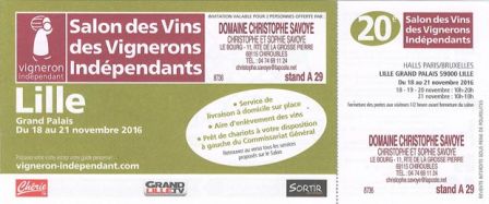 Salon vins vignerons indépendants Lille 2016